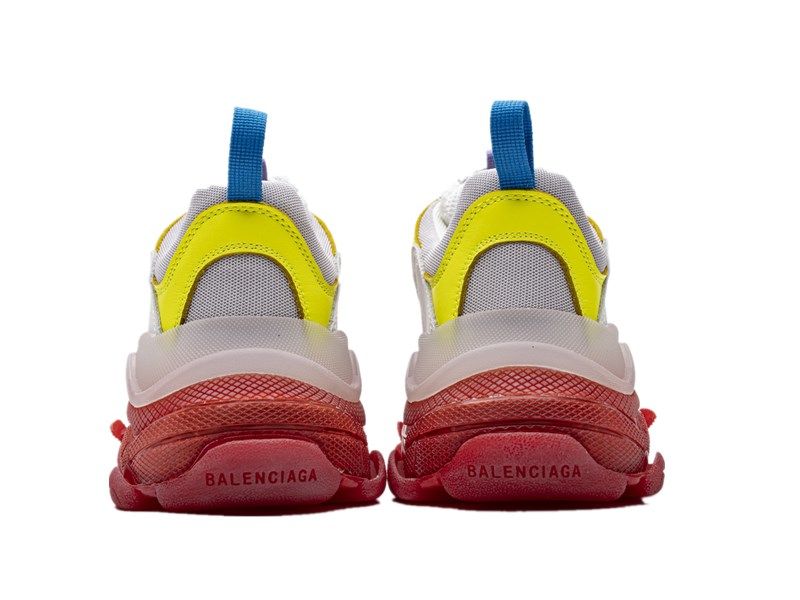"Clear Sole Purple Yellow"
