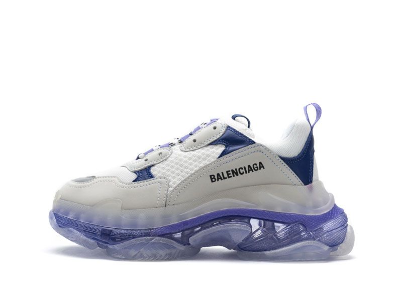 "Clear Sole White Purple"