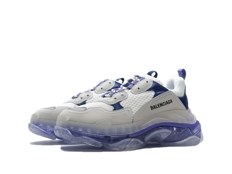 "Clear Sole White Purple"