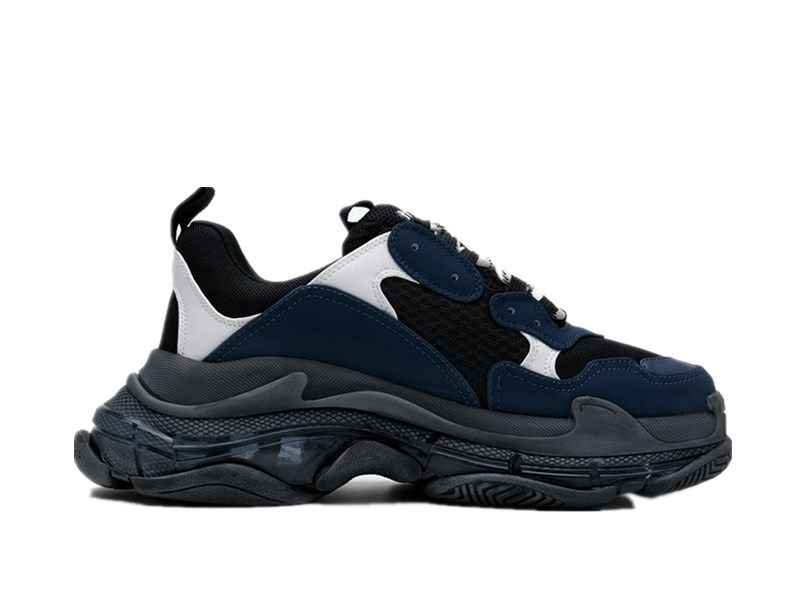 "Clear Sole Blue White Black"