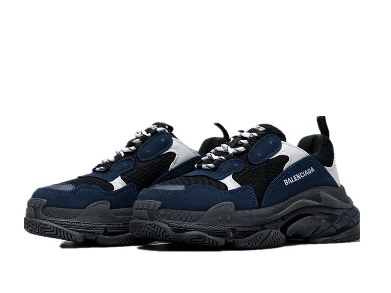 "Clear Sole Blue White Black"